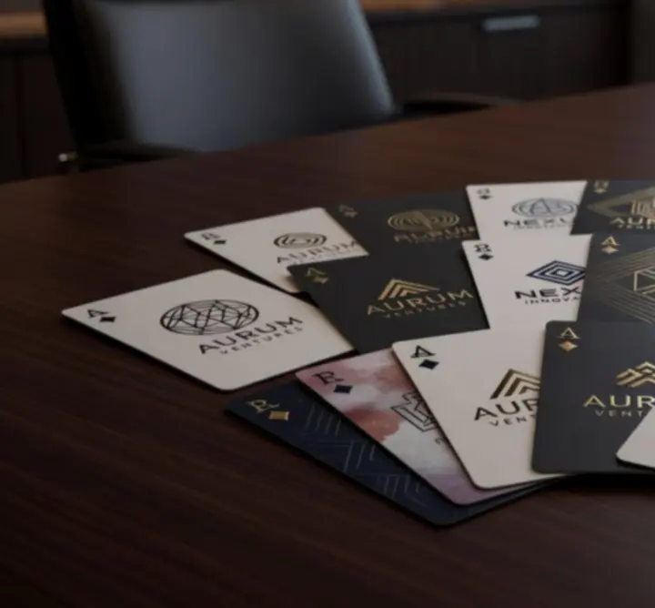 Spersonalizowane karty pokerowe z logo firmy i klubu pokerowego