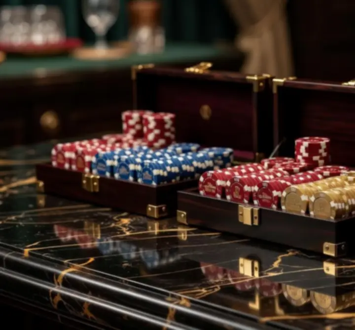 Luksusowe walizki i pokrowce na żetony pokerowe